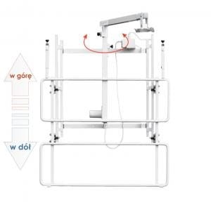 Uchwyt ścienny do tablicy z elektryczną regulacją wysokości i wysięgnikiem do projektora uVIS-EL RW100