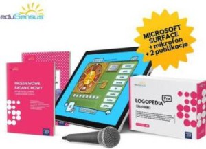 Logopedia PRO MULTIMEDIALNY GABINET - pakiet programów logopedycznych (licencja na 2 niezależne stanowiska) + komputer z ekranem dotykowym + mikrofon