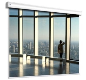 Ekran ścienny elektrycznie rozwijany Adeo Alumid 400x400cm, 1:1, VisionWhite