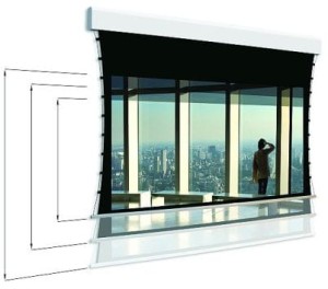 Ekran elektryczny z napinaczami Adeo Tensio Classic Multiformat 275x207cm/275x164cm, 4:3/16;9, VisionWhite